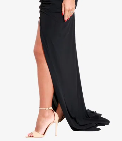 Amazuìn Draped Dress In Black