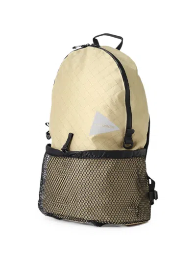And Wander Ecopack Logo-detail Backpack (20l) In Neutral