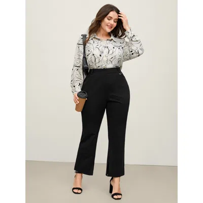 Bloomchic Pull-on Solid Bootcut Pants In Black