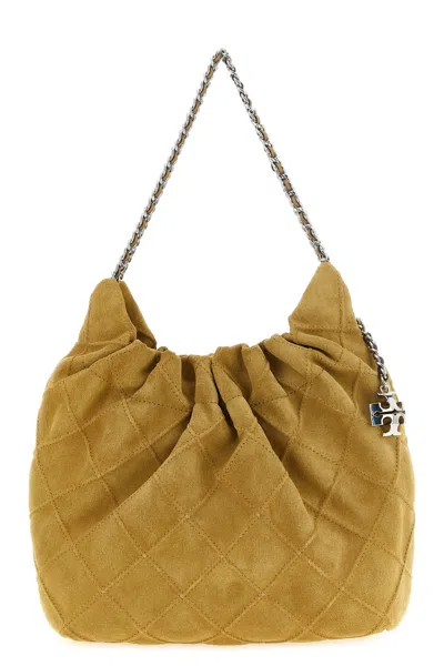 Tory Burch Brown Fleming Mini Hobo In Brown