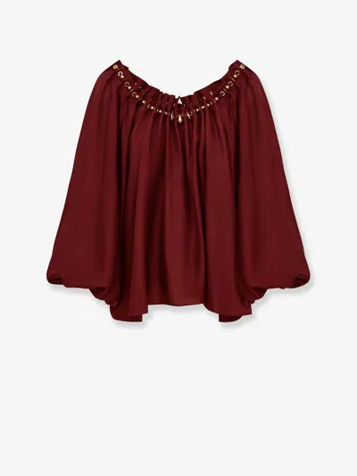 Zimmermann Blouse Aster With Ruffles And Beads In Multi