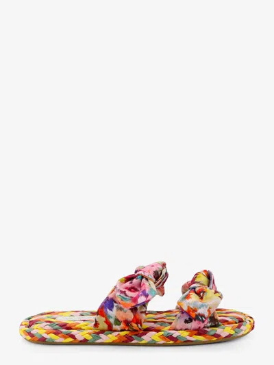 Zimmermann Carousel Printed Raffia Sliders In Multi