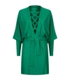 BALMAIN Lace-Up Batwing Sleeve Dress