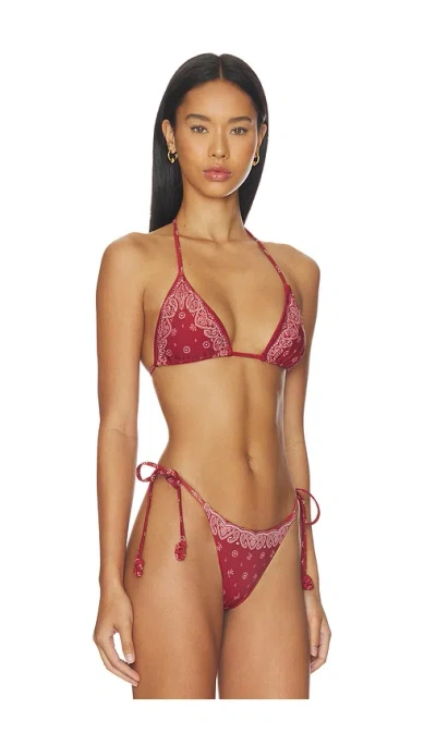 Devon Windsor Elis Bikini Top In Red