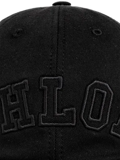 Chloé Logo-embroidered Cap In Black