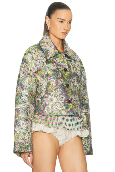 Dries Van Noten Jacquard-pattern Jacket In Multi