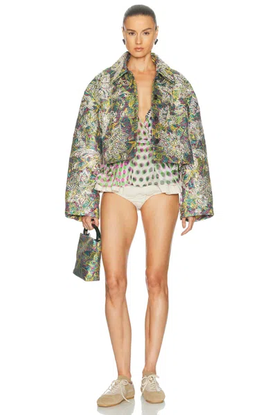 Dries Van Noten Jacquard-pattern Jacket In Multi