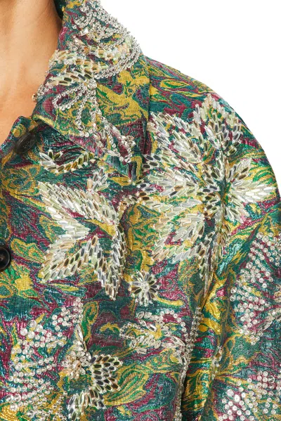 Dries Van Noten Jacquard-pattern Jacket In Multi