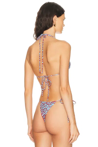 Bond Eye Tonya Triangle Bikini Top In Blue