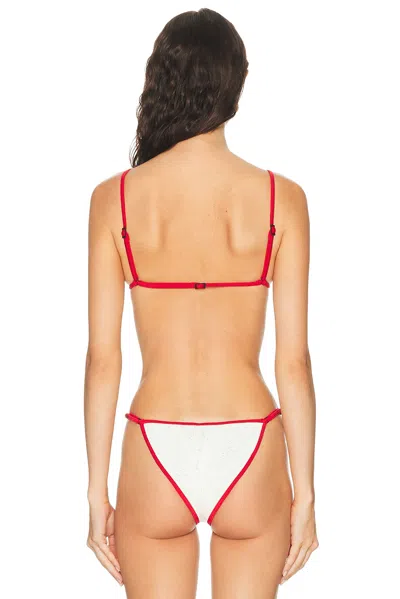 Bond Eye Idris Triangle Bikini Top In White