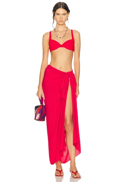 Juillet Cate Bikini Top In Red