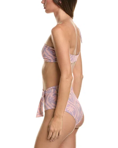 Manebi 2pc Tie-up One-shoulder Bikini Set In Multi