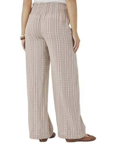Splendid Meadow Embroidered Cotton Drawstring Pants In Brown