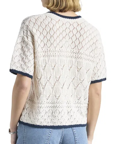 Splendid Ss Tipped Sweater In White