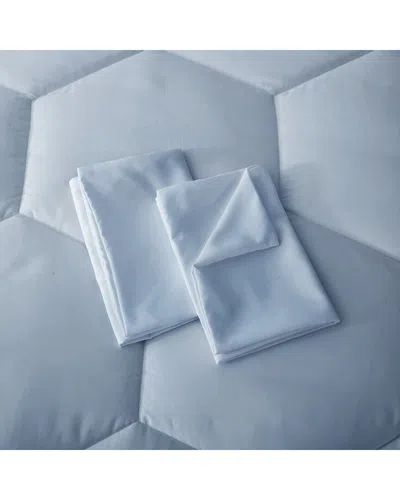 St. James Home Better Style Oversized Honeycomb Comforter Set In Blue