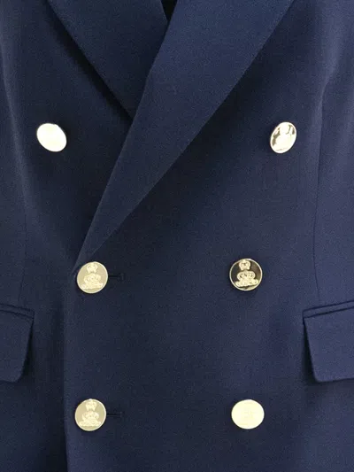 Ralph Lauren Double-breasted Tailored Blazer With Gold-tone Buttons In Blue