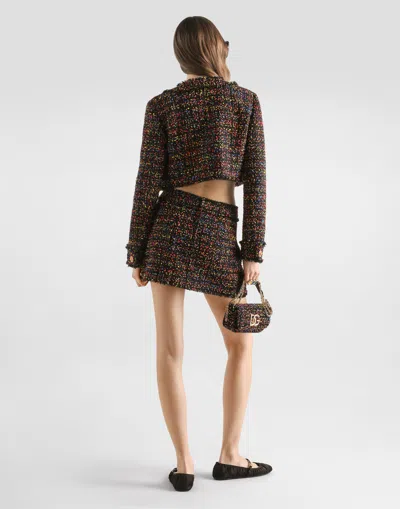 Dolce & Gabbana Short Tweed Jacket In Multi