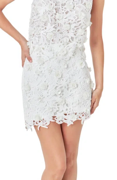 Endless Rose Embellished Miniskirt In White