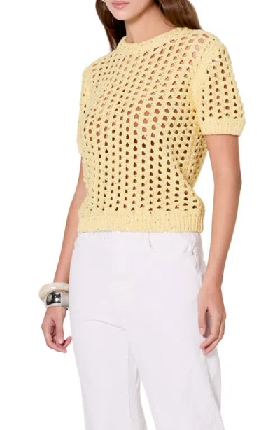 Endless Rose Sequin Open Stitch Sweater In Multi