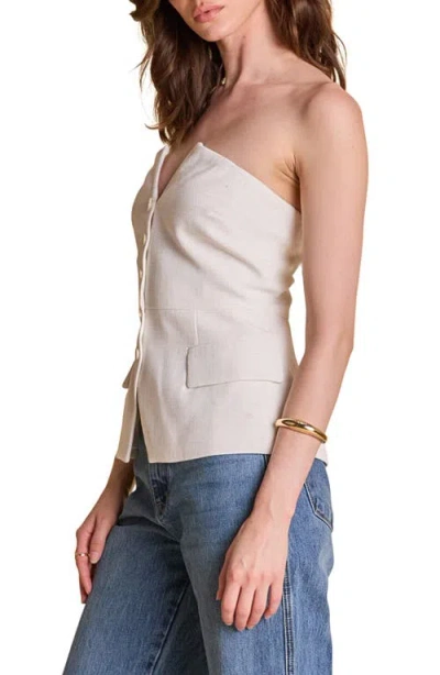 Endless Rose Button Front Strapless Top In Multi