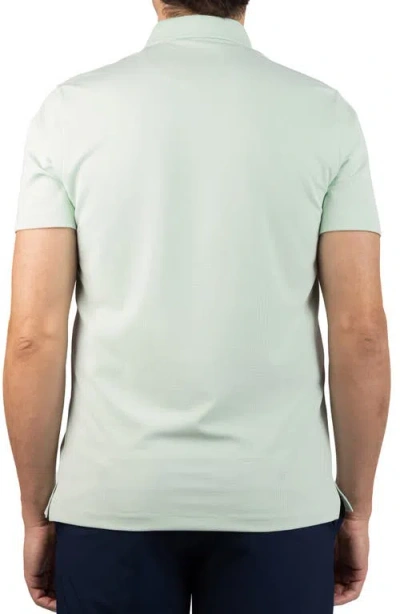 Tailorbyrd Micro Grid Performance Polo In Black