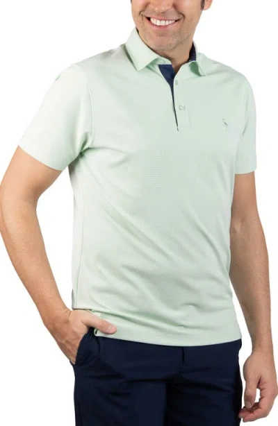 Tailorbyrd Micro Grid Performance Polo In Black