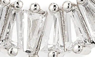 Cara Crystal Drop Earrings In Silver