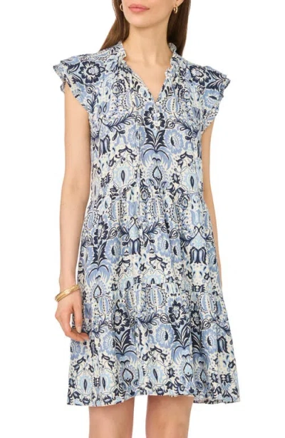 Halogen ® Flutter Cap Sleeve Tiered Dress In Multi