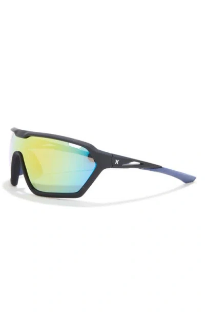 Hurley 51mm Polarized Angular Shield Sunglasses In Black