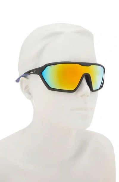 Hurley 51mm Polarized Angular Shield Sunglasses In Black