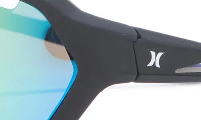 Hurley 51mm Polarized Angular Shield Sunglasses In Black