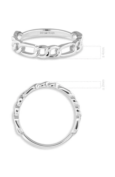 Devata Figaro Link Ring In Silver