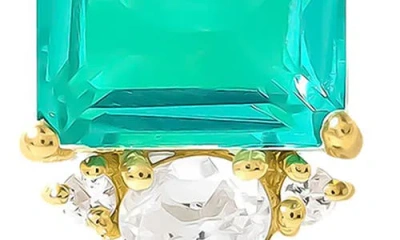 Ys Gems Quartz Drop Earrings In Pattern
