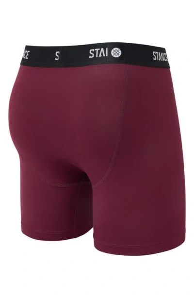 Stance Solid Boxer Briefs In Burgundy