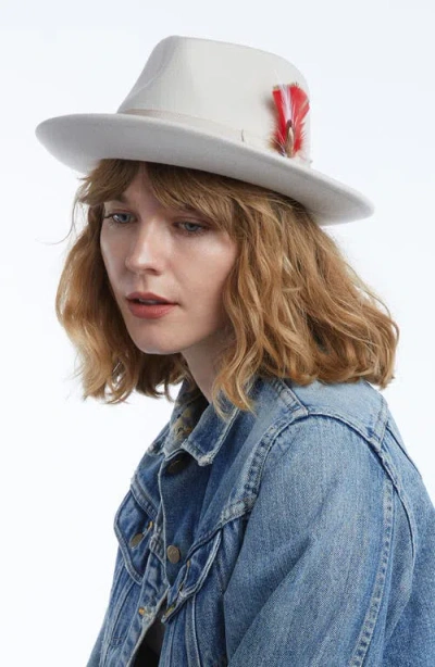 Wyeth Wool Fedora Hat In Neutral