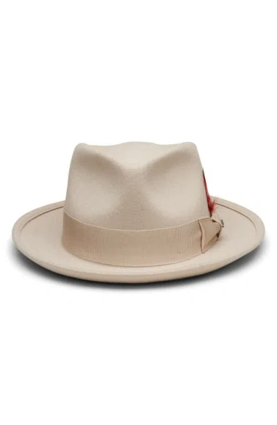Wyeth Wool Fedora Hat In Neutral