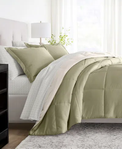 Ienjoy Home Bedding Bundle Reversible Pattern 7-piece Comforter Set, California King