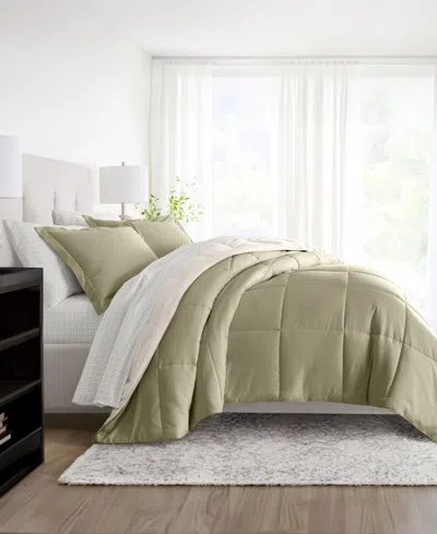 Ienjoy Home Bedding Bundle Reversible Pattern 7-piece Comforter Set, California King