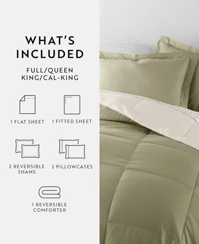 Ienjoy Home Bedding Bundle Reversible Pattern 7-piece Comforter Set, California King