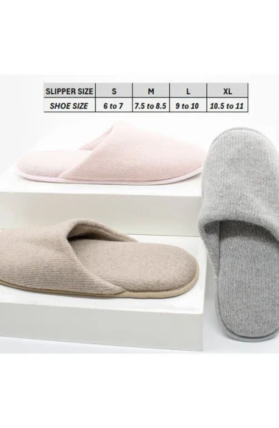 Portolano Flower Trim Cashmere Scuff Slipper In Multi