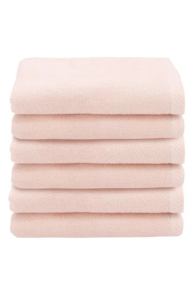 Linum Home Textiles 6-pack Ediree Cotton Fingertip Towel Set In Pink