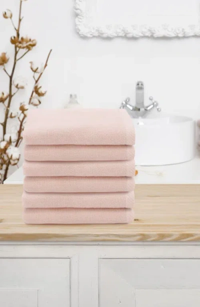 Linum Home Textiles 6-pack Ediree Cotton Fingertip Towel Set In Pink