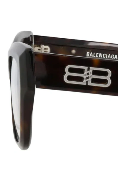 Balenciaga 55mm Rectangular Optical Glasses In Brown
