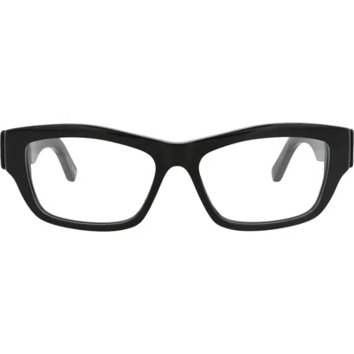 Balenciaga 54mm Rectangular Optical Glasses In Black