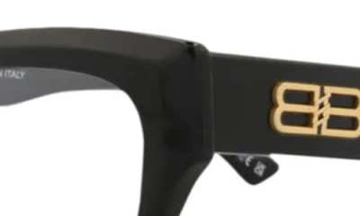 Balenciaga 55mm Rectangular Optical Glasses In Transparent