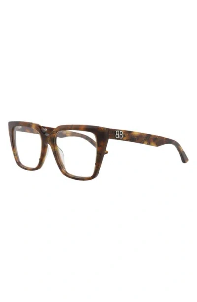 Balenciaga 53mm Rectangular Optical Glasses In Transparent