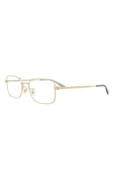 Montblanc 55mm Rectangle Optical Frames. In Gold