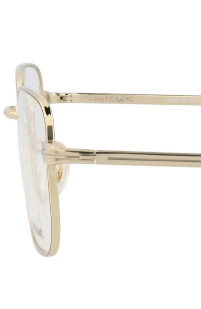 Montblanc 55mm Rectangle Optical Frames. In Gold