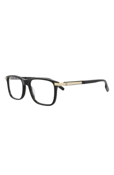 Montblanc 54mm Rectangle Optical Frames In Black