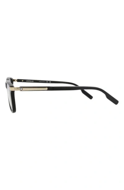 Montblanc 54mm Rectangle Optical Frames In Black